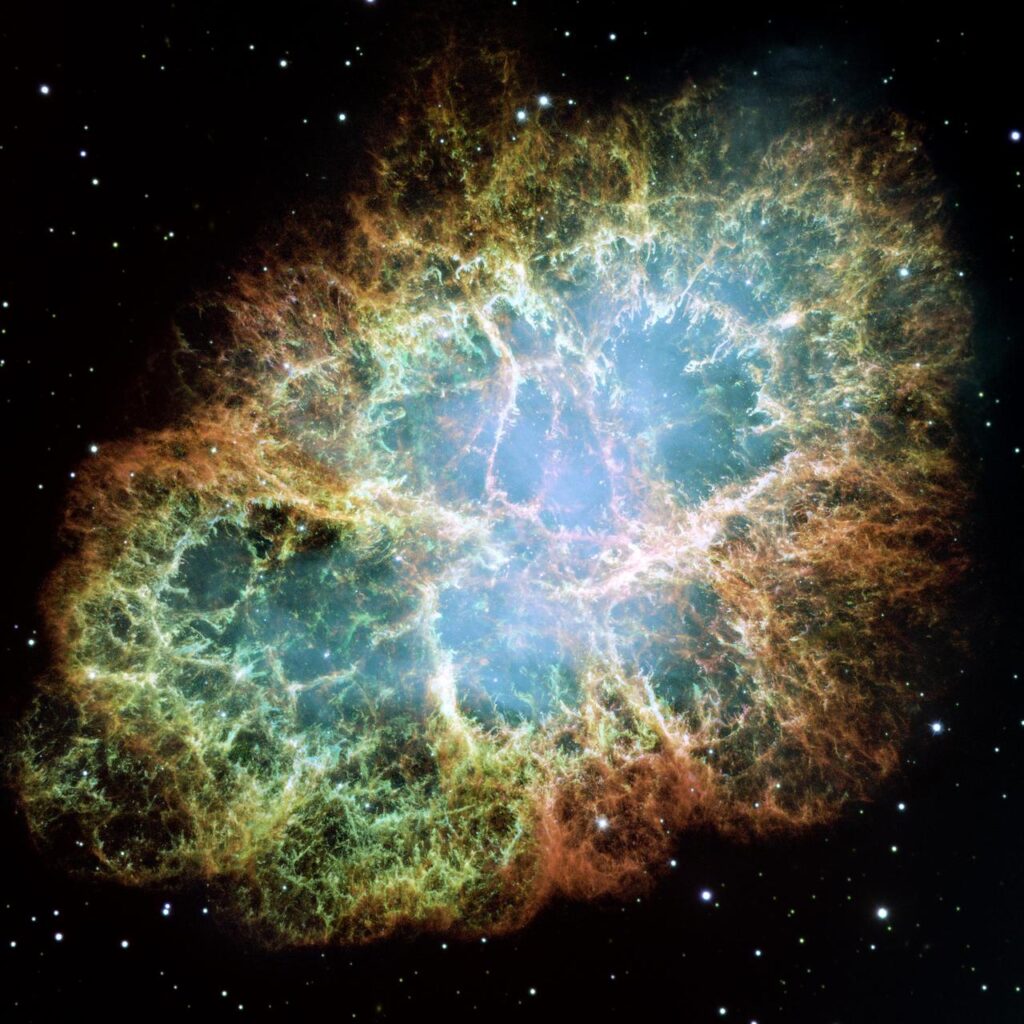 La nébuleuse du Crabe, rémanent de la supernova de 1054, observée par les télescopes spatiaux de la NASA