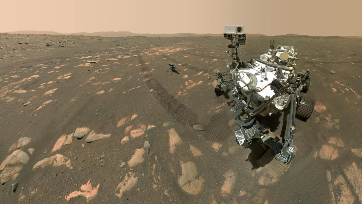 Le rover Perseverance à la surface de Mars, dans le cratère Jezero (NASA/JPL-Caltech)