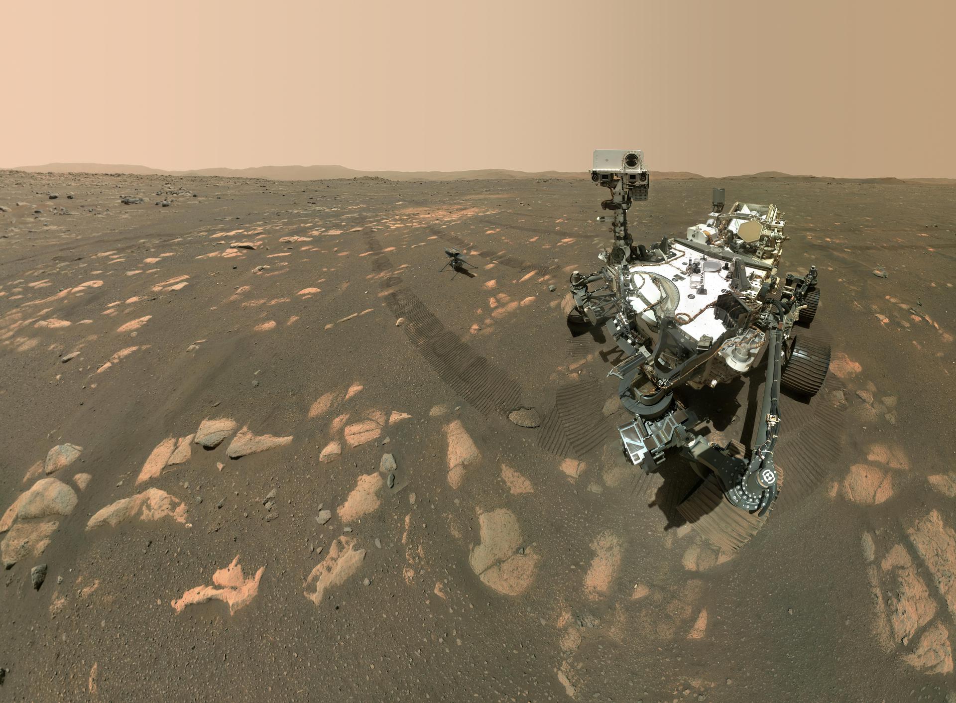 Le rover Perseverance à la surface de Mars, dans le cratère Jezero (NASA/JPL-Caltech)