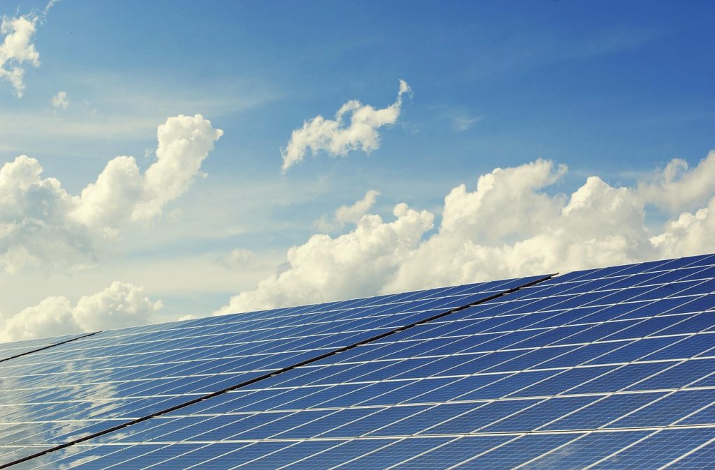 Panneau solaire en gros plan